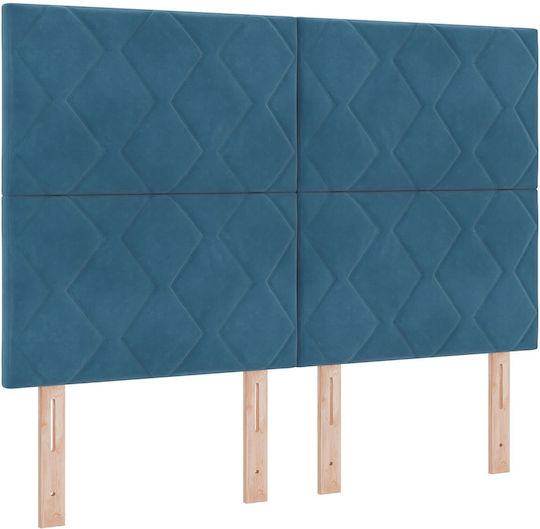 vidaXL Cap de pat din Material Textil Albastru închis 160cm