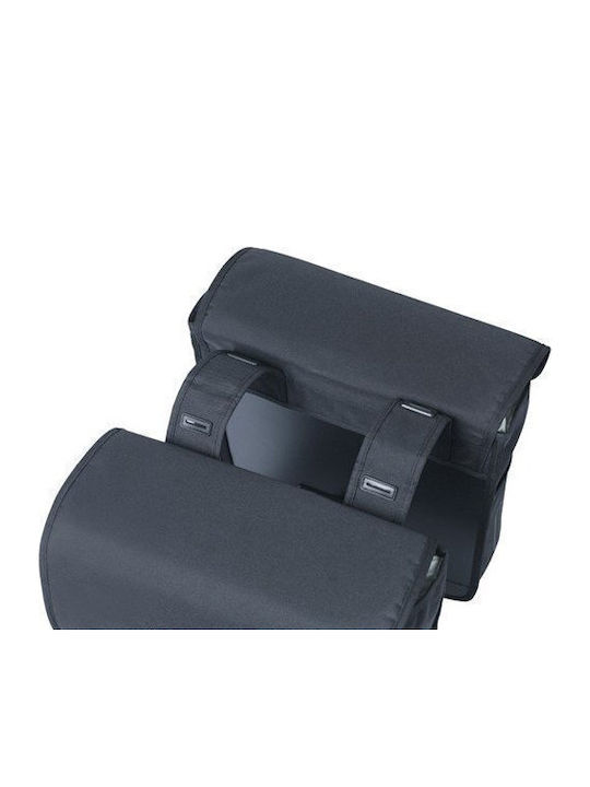 Basil Double Bicycle Rack Bag Black