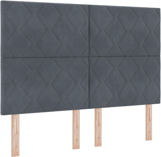 vidaXL Cap de pat din Material Textil Dark Gray 140cm