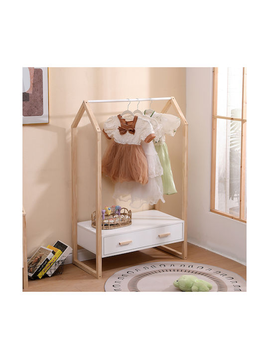 HomeMarkt Wooden Kids Wall Hanger 80x40x125cm HomeMarkt Wooden Kids Wall Hanger 80x40x125cm