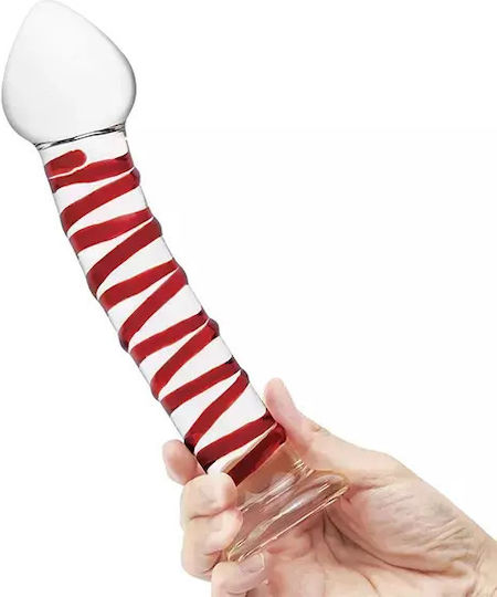 Glas Mr Swirly Dildo din sticlă 20.3cm