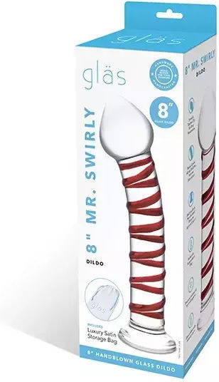 Glas Mr Swirly Dildo din sticlă 20.3cm