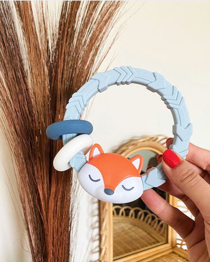 Itzy Ritzy Teething Rattle BPA Free made of Silicone for 3 m+