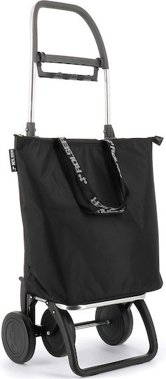 Shopping Trolley Black 64.5x64.5x100.5cm
