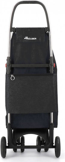Stoff Einkaufswagen Klappbar Schwarz 13x13x13cm
