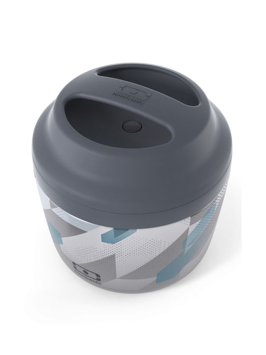 Monbento Lunchbox Isolierte Lunchbox Silikon Gray Geeignet für die Mikrowelle 550ml 1Stück