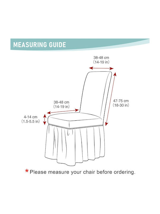 Set of 6 Volant Chair Covers in Ecru