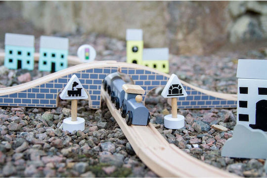 Jabadabado Set with Train made of Wood with Light for 3+ years+ Years