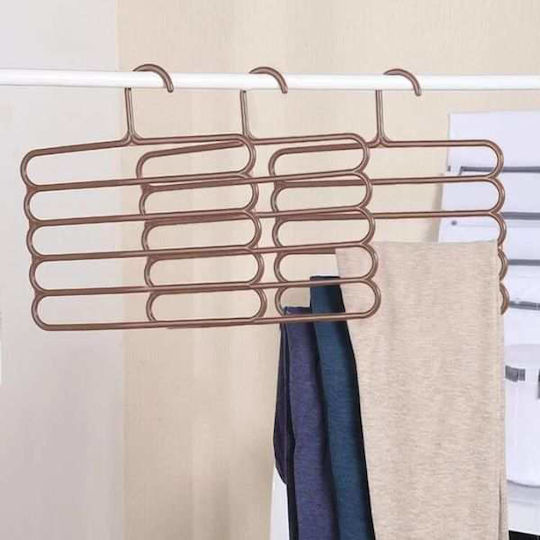 Umeraș pentru Dulap pentru pantaloni Plastic Maro 20buc
