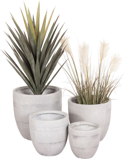 HomeMarkt Саксия Фибростъкло Сив