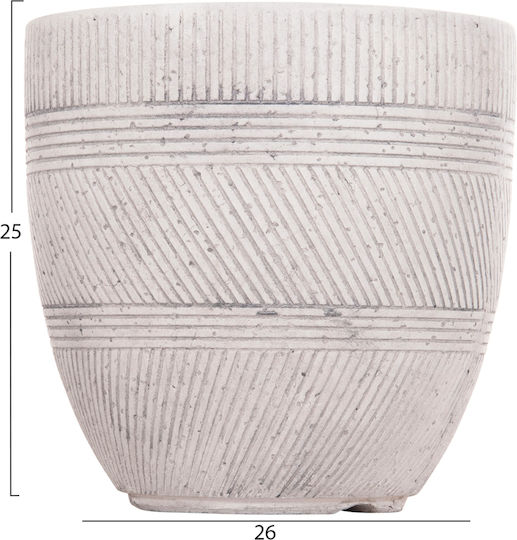 HomeMarkt Саксия Фибростъкло Сив