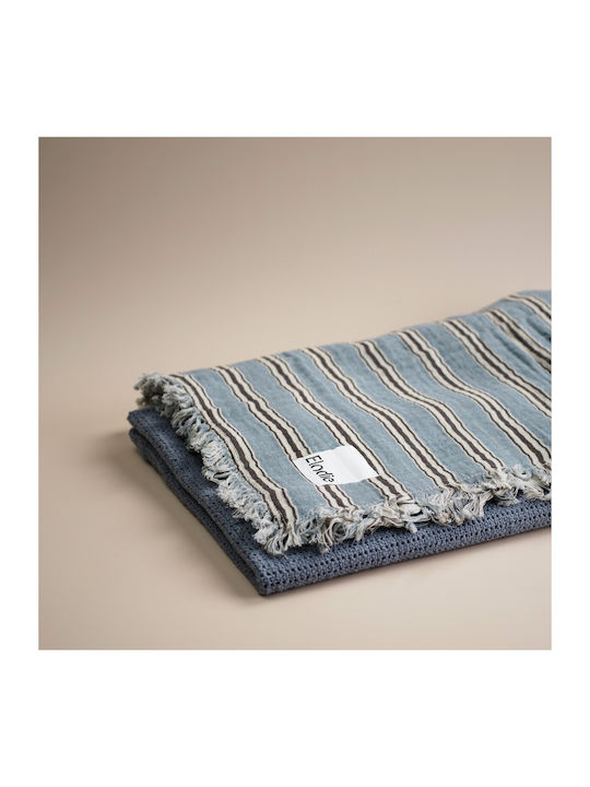 Elodie Details Blanket Nursery Swaddling Blankets Knitted Blue 75x100cm