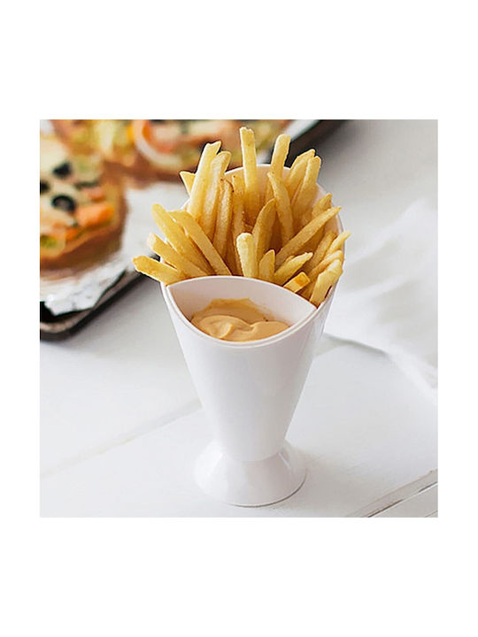 Serving Bowl Round Plastic White with Diameter 16.5cm