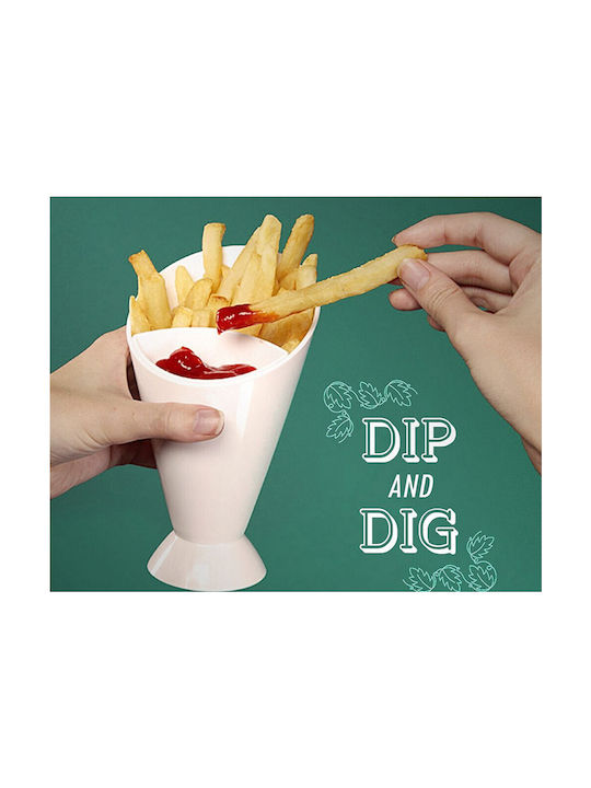 Serving Bowl Round Plastic White with Diameter 16.5cm