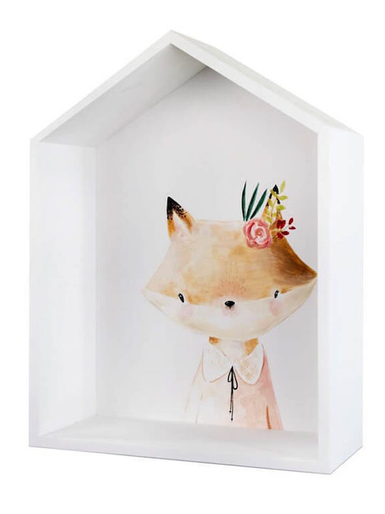 Kids Wall Mount Shelf Orange 35x46x14cm