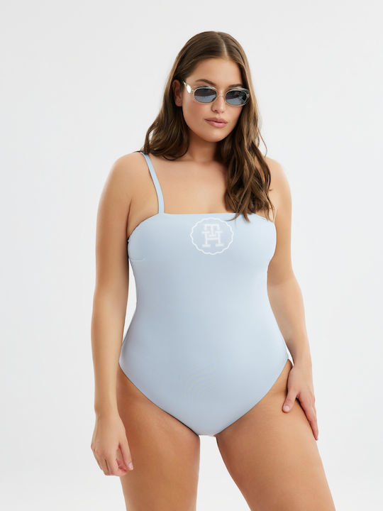 One Piece Swimsuit Light Blue