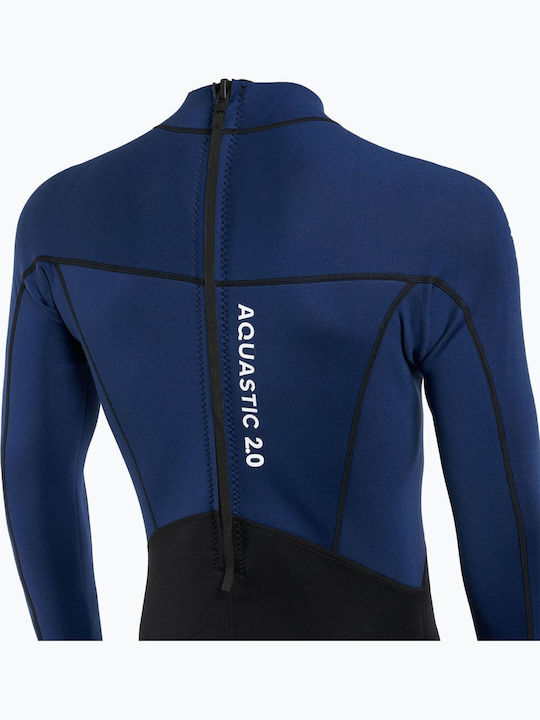 Men's Wetsuit Aquastic Wavey Lg 2 Mm Black Navy Size L