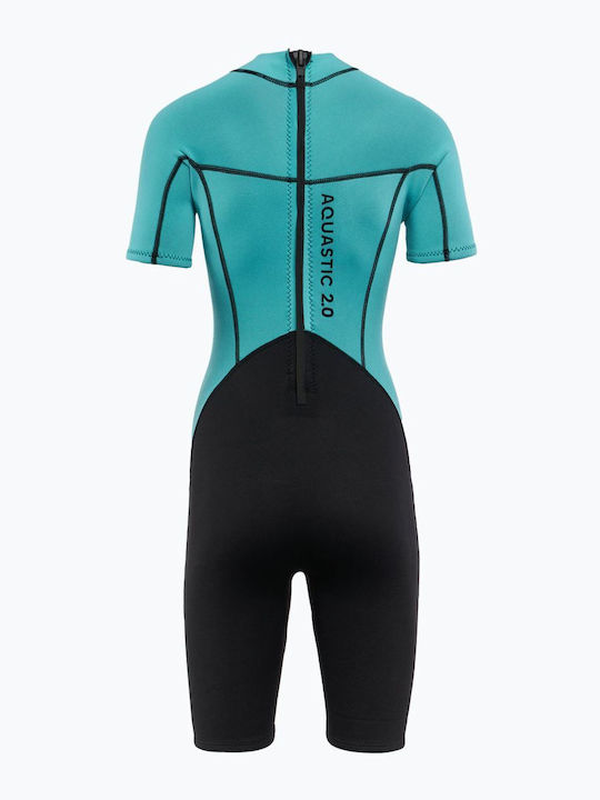 Women's Aquastic Wavey Wetsuit 2 Mm Black Mint Size Xs