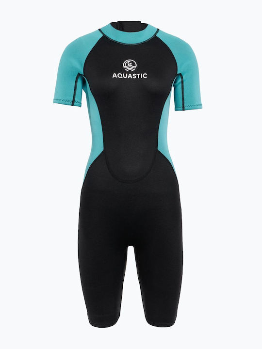 Women's Aquastic Wavey Wetsuit 2 Mm Black Mint Size S