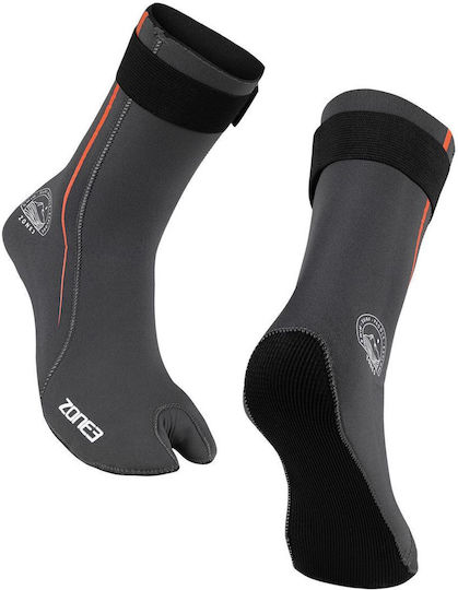 Zone3 Active Flex 3 Mm Neoprene Swim Socks Grey Orange Size M