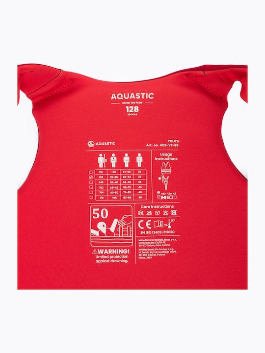 Vestă de salvare pentru copii Aquastic Youth 50n Neopren Roșu Mărime 176cm