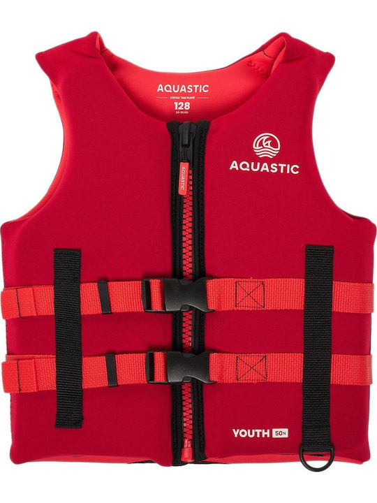 Vestă de salvare pentru copii Aquastic Youth 50n Neopren Roșu Mărime 176cm