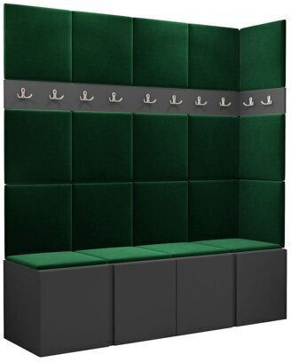 Hartford 265 Entry Furniture with Mirror & Hanger Graphite 168x46x186cm