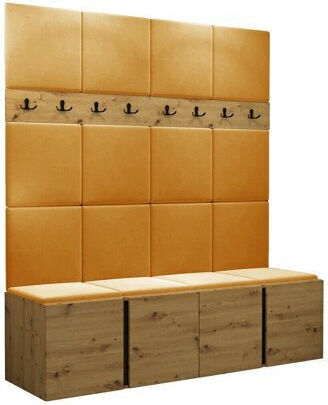 Hartford 268 Entry Furniture with Mirror & Hanger Artisan Βελανιδιά 168x46x186cm