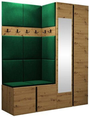 Hartford 278 Entry Furniture with Mirror & Hanger Artisan Βελανιδιά 158x46x186cm
