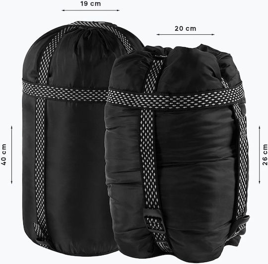 Alpinus Sleeping Bag Μονό 2 Εποχών Anthracite
