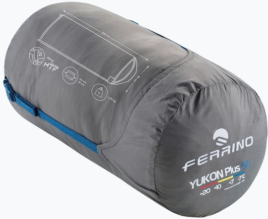 Ferrino Sleeping Bag Single 2 Seasons Plus Sq Blue
