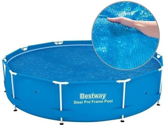 Синьо соларно покривало за басейн Bestway Flowclear 244 см кръгло, 210 см