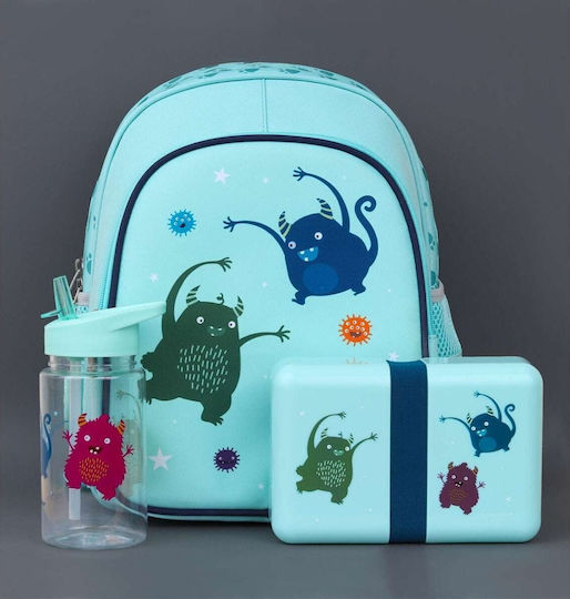 A Little Lovely Company Plastic Kids' Lunch Set Light Blue x x 6cm