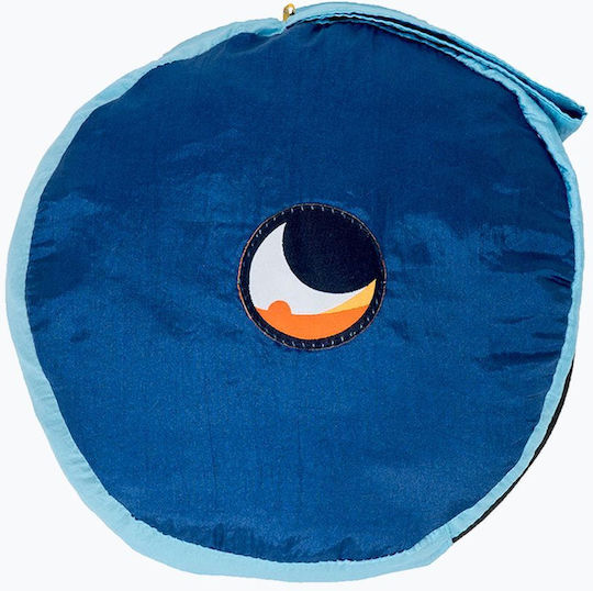 Ticket To Moon Beach Picnic Blanket Royal Blue Light Blue