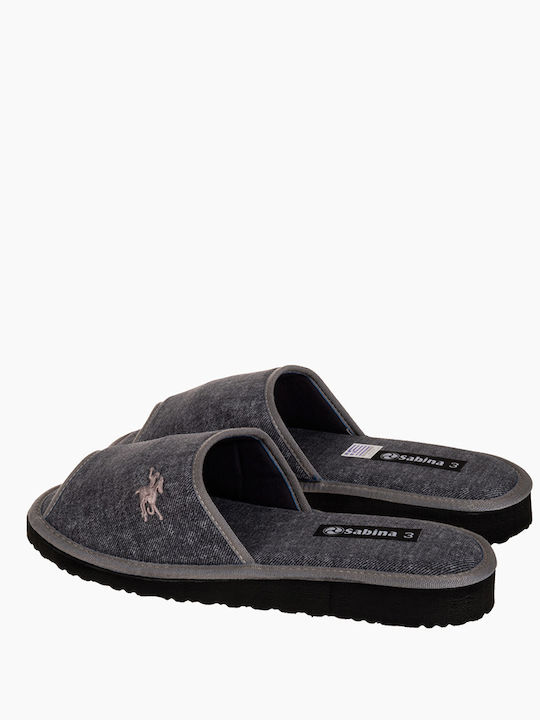 Men's Terry Slippers Gray