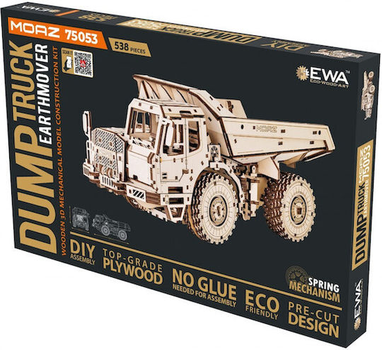 Ewa Jucărie de Construcție din Lemn Dump Truck for Earthworks pentru Copii 14+ ani+ Ani