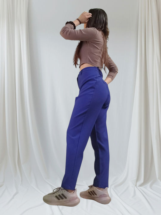Dama Tesatura Pantaloni Albastru