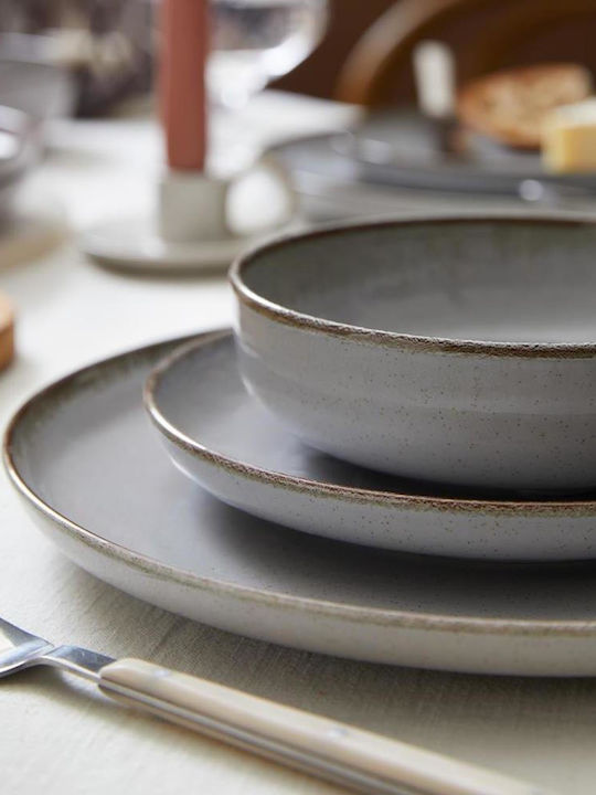Kutahya Porselen Mood Gray Porcelain Dinnerware Set 24pcs