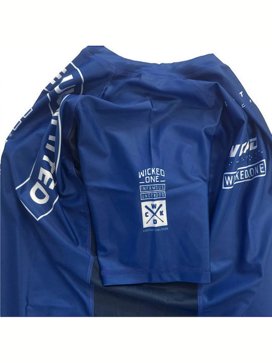 Wicked1 Short Sleeve Shirt WK-FRA-TC-BL-XL for Jiu-Jitsu Blue