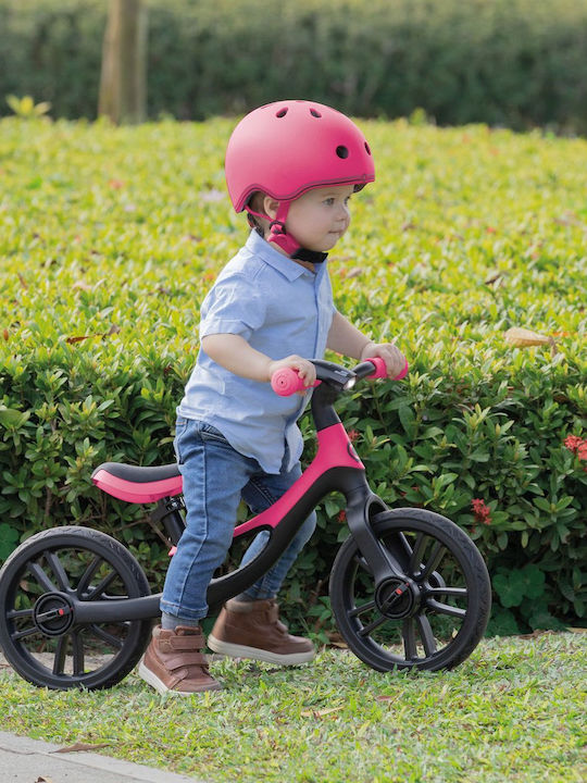 Globber Elite Lights Kids' Helmet for City Bike Pink with LED Light