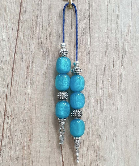 Roloi Komboloi Resin Begleri Turquoise 26cm