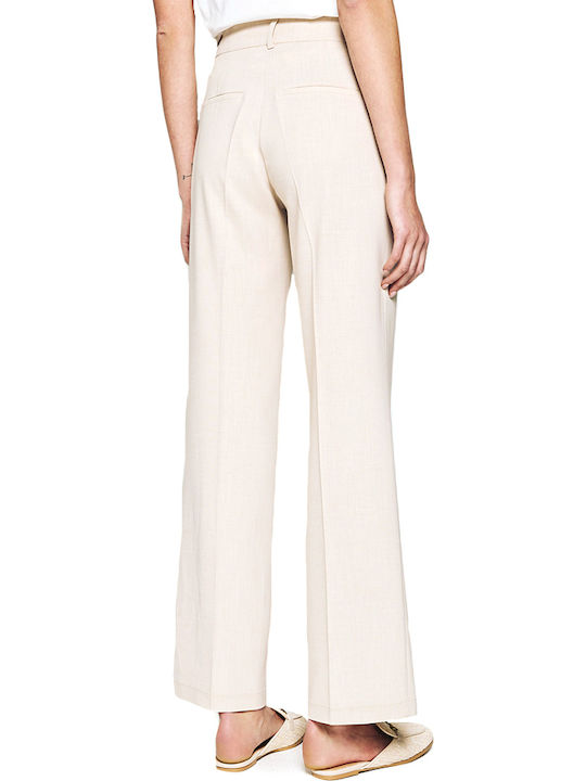 Access Women's High-waisted Fabric Trousers Straight Beige (sand) Access Women's High-waisted Fabric Trousers Straight Beige (sand)