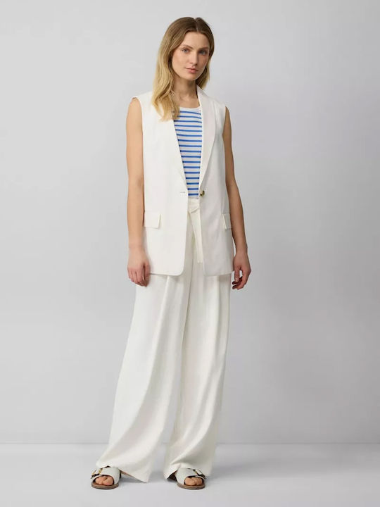 Women's Fabric Trousers White