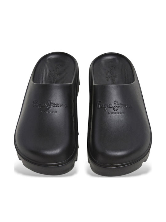 Pepe Jeans Damen Clogs Schwarz