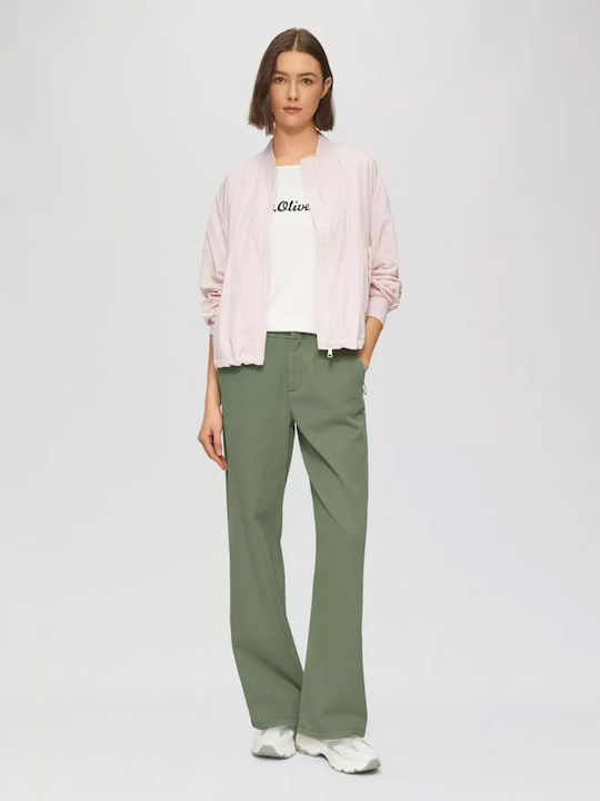 Women's Fabric Trousers Green