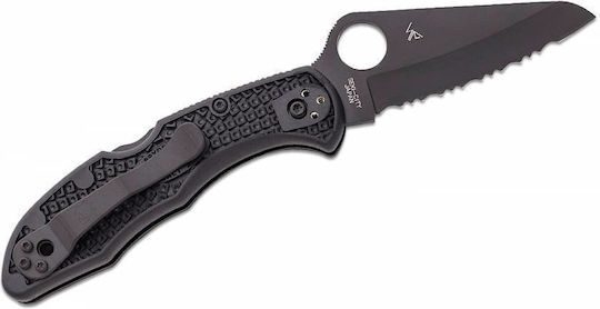 Spyderco Salt 2 Джобно ножче с механизъм за заключване Черен в Калъф
