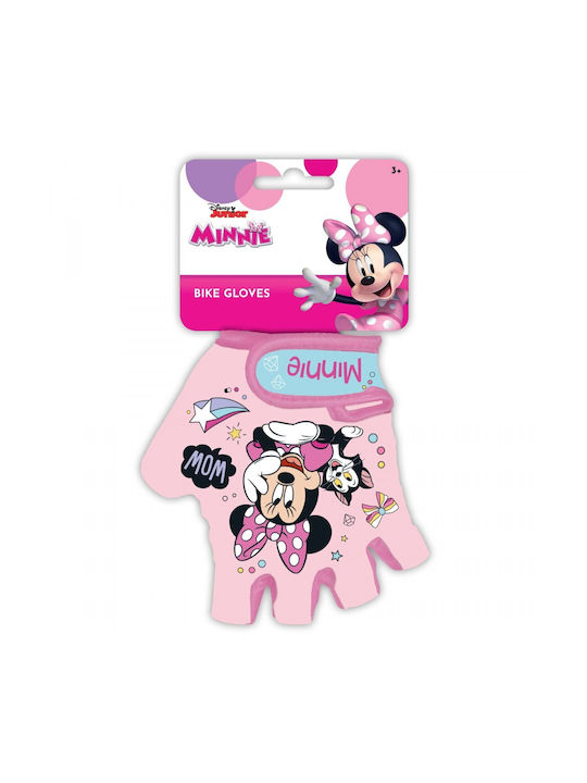 Seven Disney Minnie 2 Κοντά Παιδικά Γάντια Ποδηλασίας Ροζ