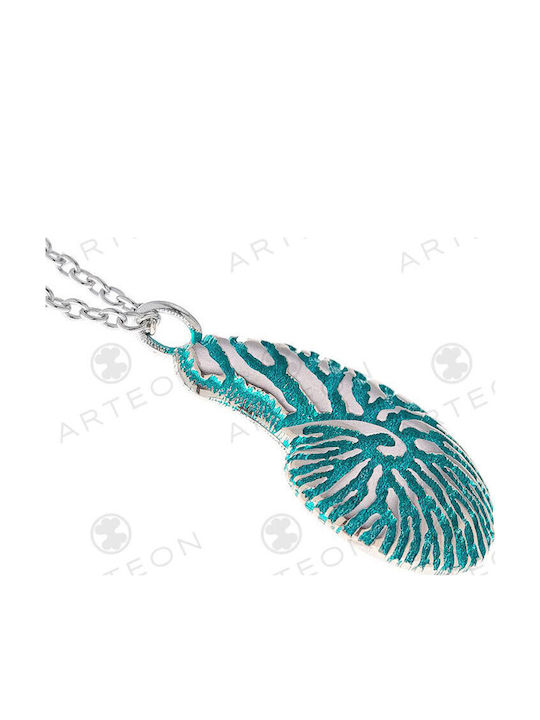 Arteon Silber Halskette Hellblau