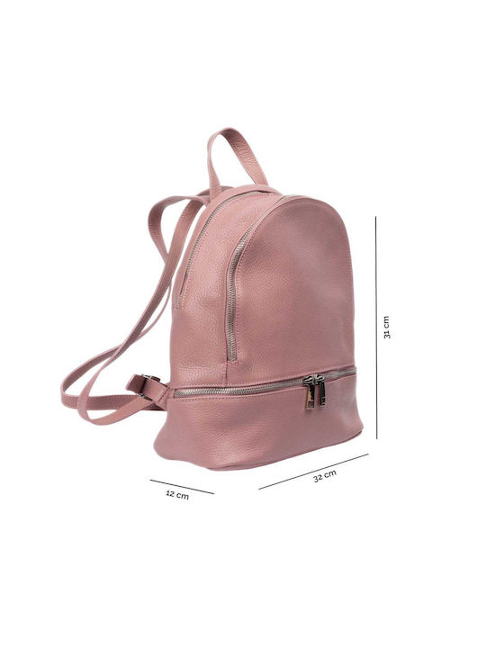 Leder Damentasche Rucksack Rosa