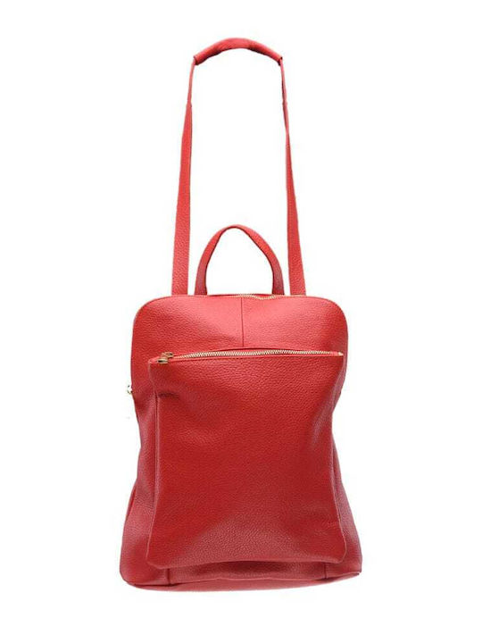De piele Geantă de damă Rucsac Roșie
